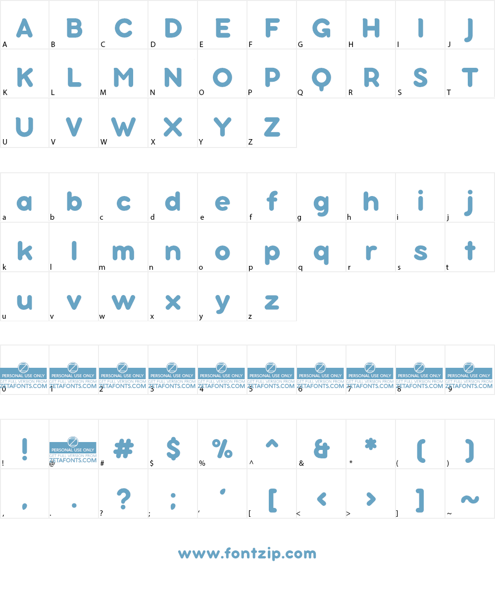 Bubbleboddy Neue Trial Font Character